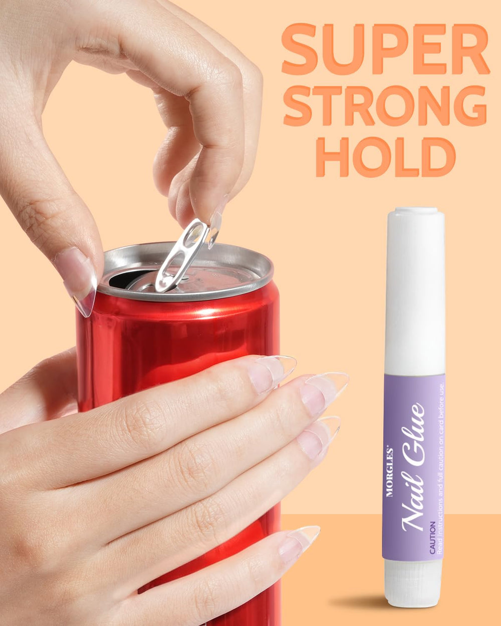 MORGLES nail glues provide secure, lasting adhesion for extensions.