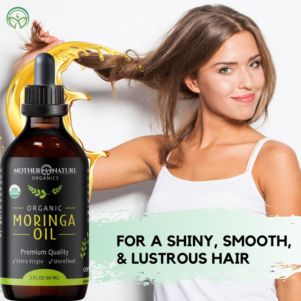 Moringa Oil texture closeup reveals lightweight, non-greasy consistency