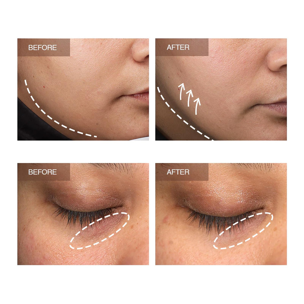 MORITEK Mori-Lift Mist closeup ingredients highlighting Deep-Sea water and peptides.