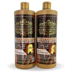 Moroccan Chocolate Hair Shampoo bottle pour for smooth application and deep hydration.