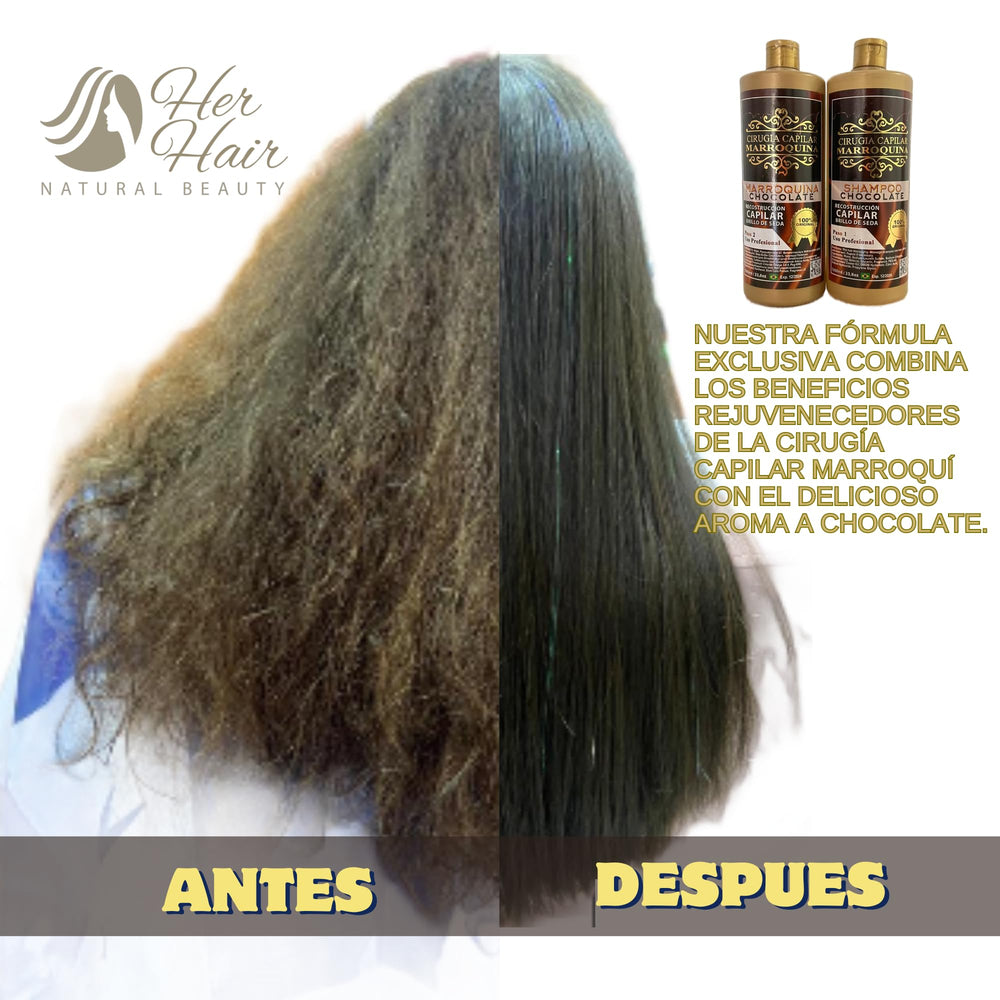 Moroccan Chocolate Hair Shampoo waves control for smoother curls and less frizz.