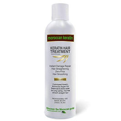 Moroccan Keratin Gold Series 8oz bottle for smooth, long-lasting straightening and shine