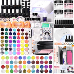 Morovan acrylic nail kit for beginners setup enables easy home manicures.