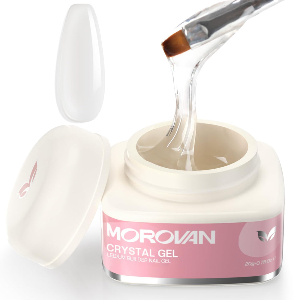 Morovan Builder Gel nails-extensions deliver a natural silhouette for lasting length.
