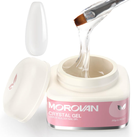 Morovan Builder Gel nails-extensions deliver a natural silhouette for lasting length.