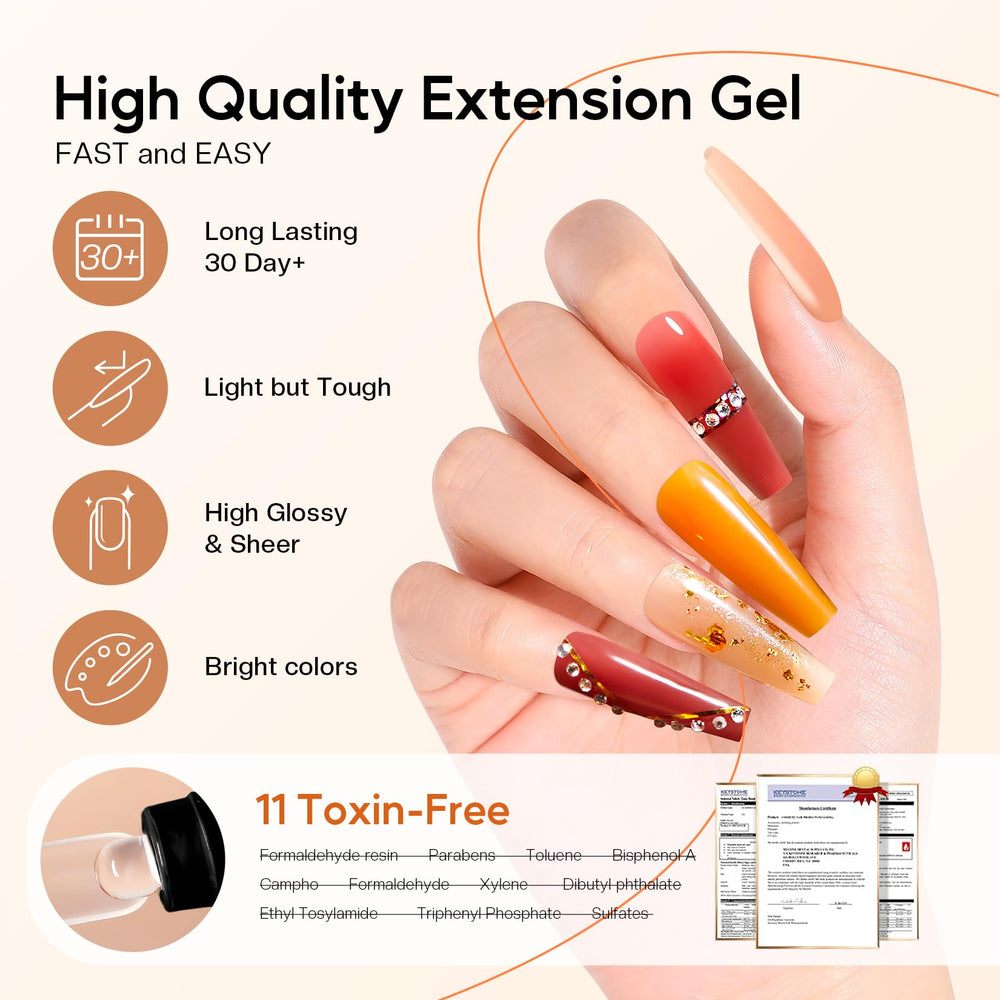 Morovan builder gel provides a sturdy structure with a smooth glide.