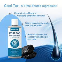 Morovan Coal Tar Shampoo on hair shows daily care for oily scalps.