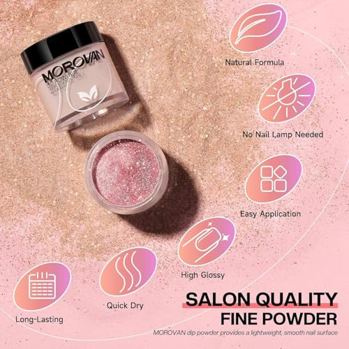 Morovan liquid set with base coat, top coat, activator, and brush saver.