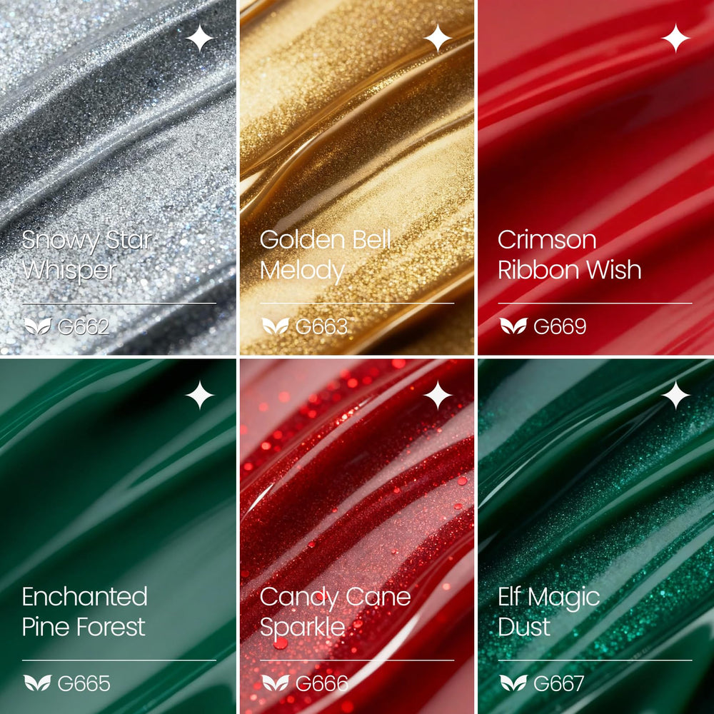Morovan gel nail polish set green glitter for vibrant Christmas designs