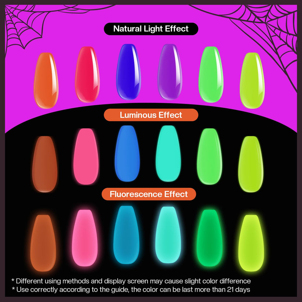 Morovan Neon Nail Polish Set quick-dry finish with no lamp required.