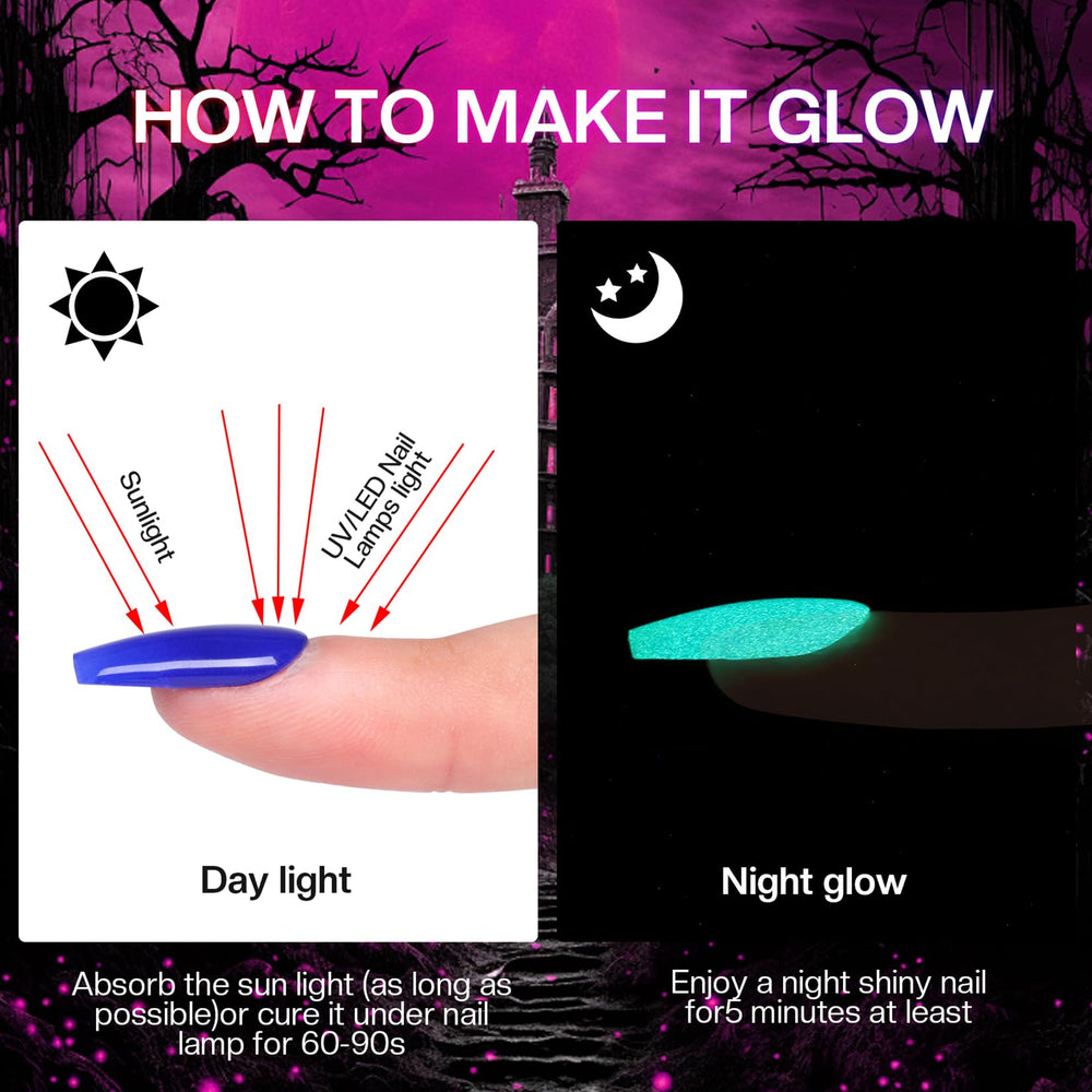 Morovan Neon Nail Polish Set offers sparkling gloss and matte finishes.