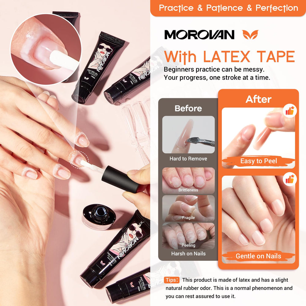 Morovan nail extensions show durable, natural-looking length for daily wear