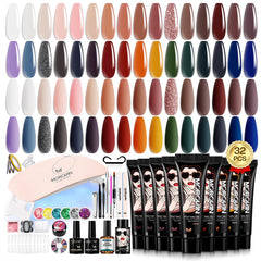 Morovan Poly Nail Gel Kit offers a 32-color palette for at-home manicures.