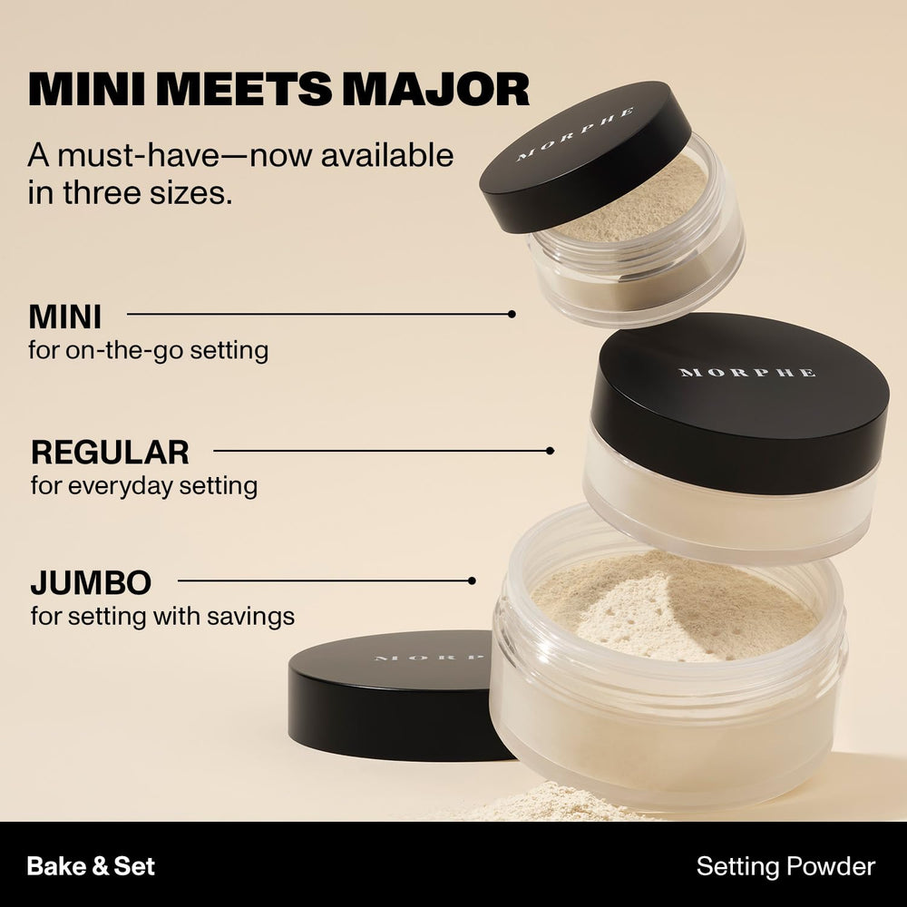 Morphe Bake & Set powder delivers a soft, natural finish for everyday looks.