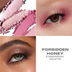 Morphe Forbidden Honey palette—vegan textures with rich pigment and smooth payoff.