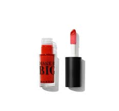 MORPHE Make It Big Brilliant Lip Plumper Haute Red bottle with high shine color