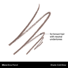 Cold Brew shade swatch from MORPHE Micro Dual Eyebrow Pencil