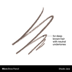 MORPHE Micro Dual Eyebrow Pencil Java fine-stroke tip creates hairlike lines.