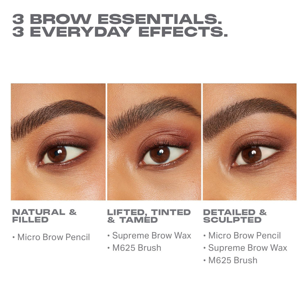 Morphe Supreme Brow Sculpting Wax tube demonstrates defining hold and longwear