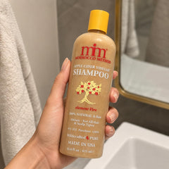 Morrocco Method Int'l Apple Cider Vinegar Shampoo ingredients close-up, natural cleansing.