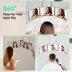 Moruedtu mirror mounted on a door for hands-free grooming