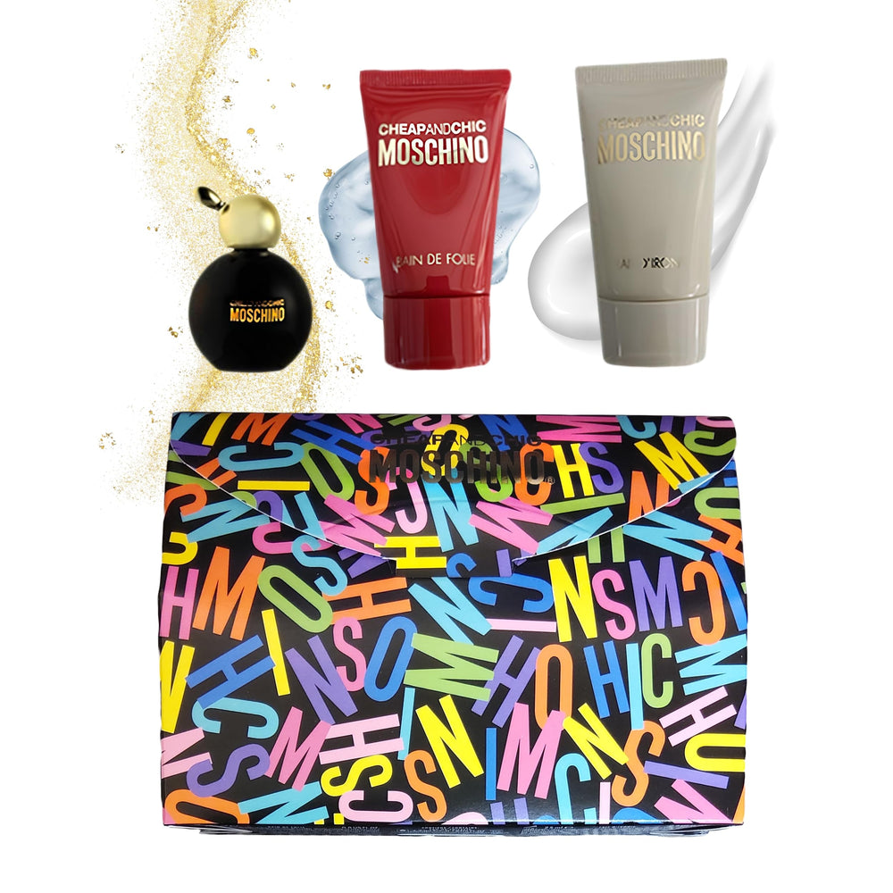Moschino Cheap and Chic travel-friendly set for on-the-go fragrance moments.