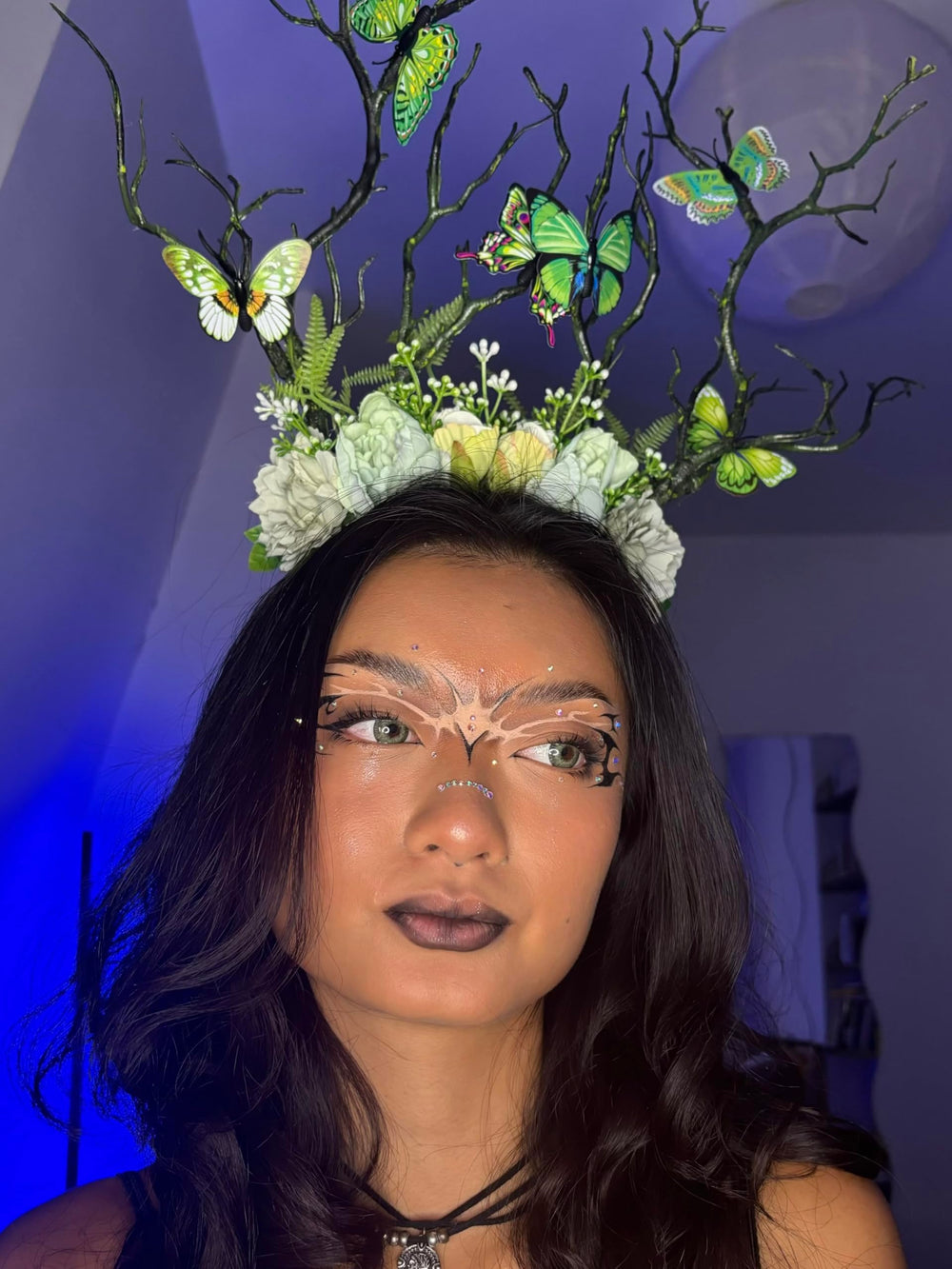 MOSTORY butterfly woodland headband accent suitable for cosplay and Renaissance festivals.