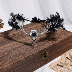 MOSTORY dark moon tiara wedding option adds fantasy charm to ceremonies