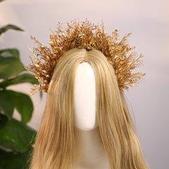 MOSTORY handmade fairy goddess wreath for elegant weddings or cosplay.