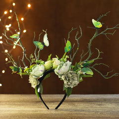 MOSTORY wedding woodland headpiece adds subtle forest elegance to brides.