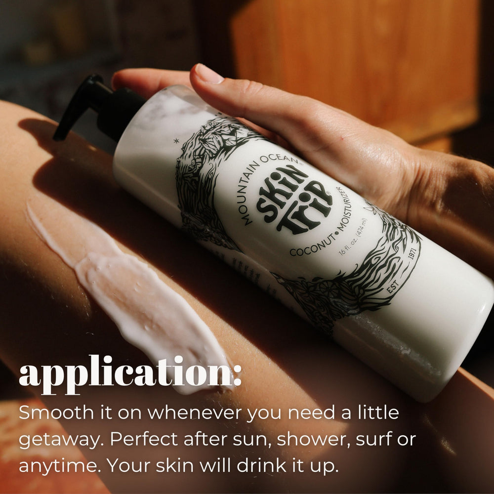 Mountain Ocean Aloe Vera leaf indicates soothing hydration for sensitive skin.