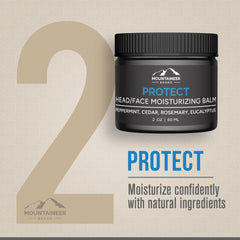Bundle box image showing Bald Head Care kit and fresh natural scent.