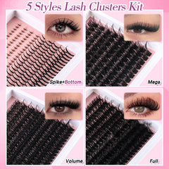 MOWOT full clusters kit delivers dense lashes for bold style