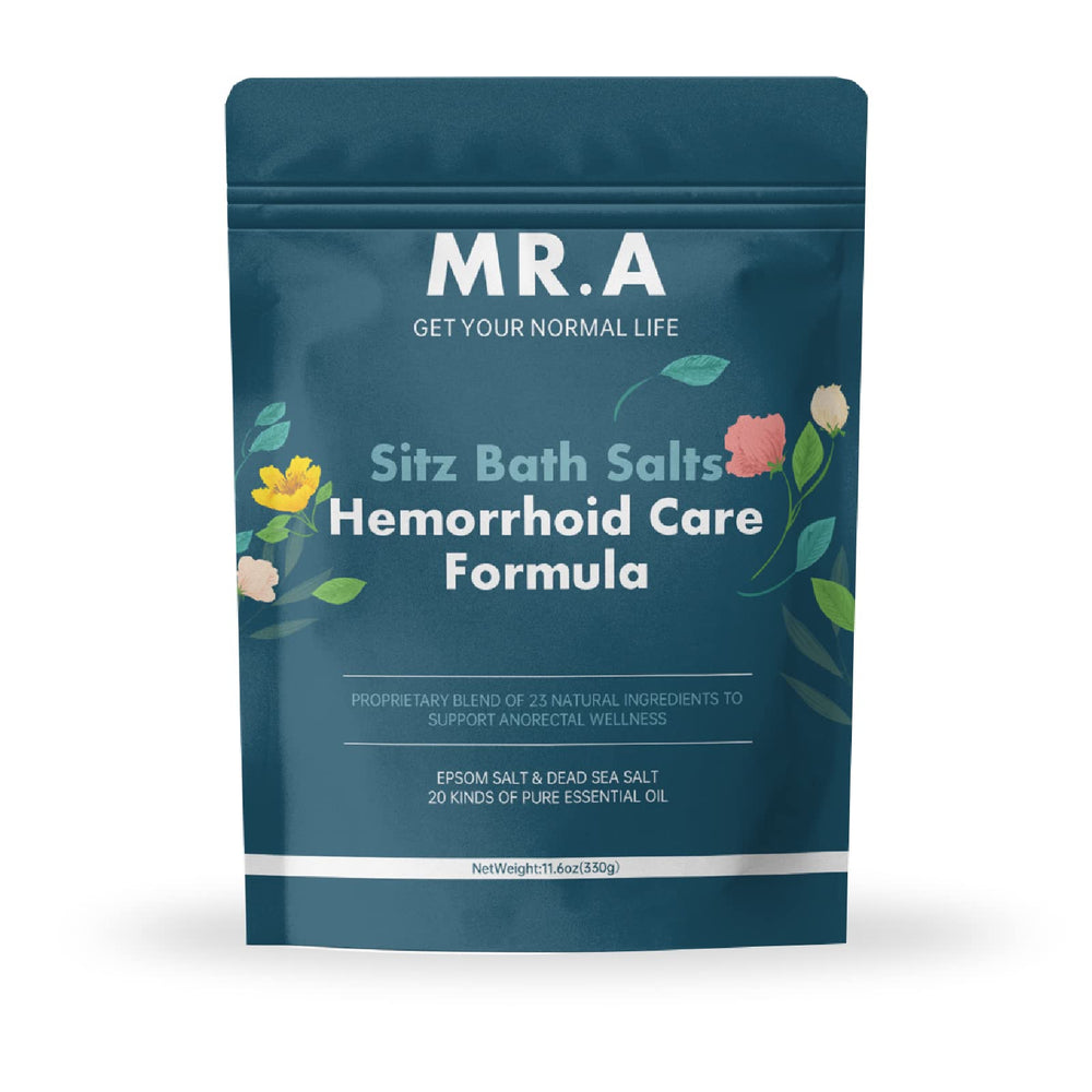 MR.A Sitz Bath Salt bottle pour enables a quick, soothing ritual for daily comfort