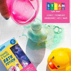 Mr. Bubble science beaker bath toy sparks hands-on tub exploration