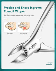 MR.GREEN medium straight clipper for precise, straight nails.