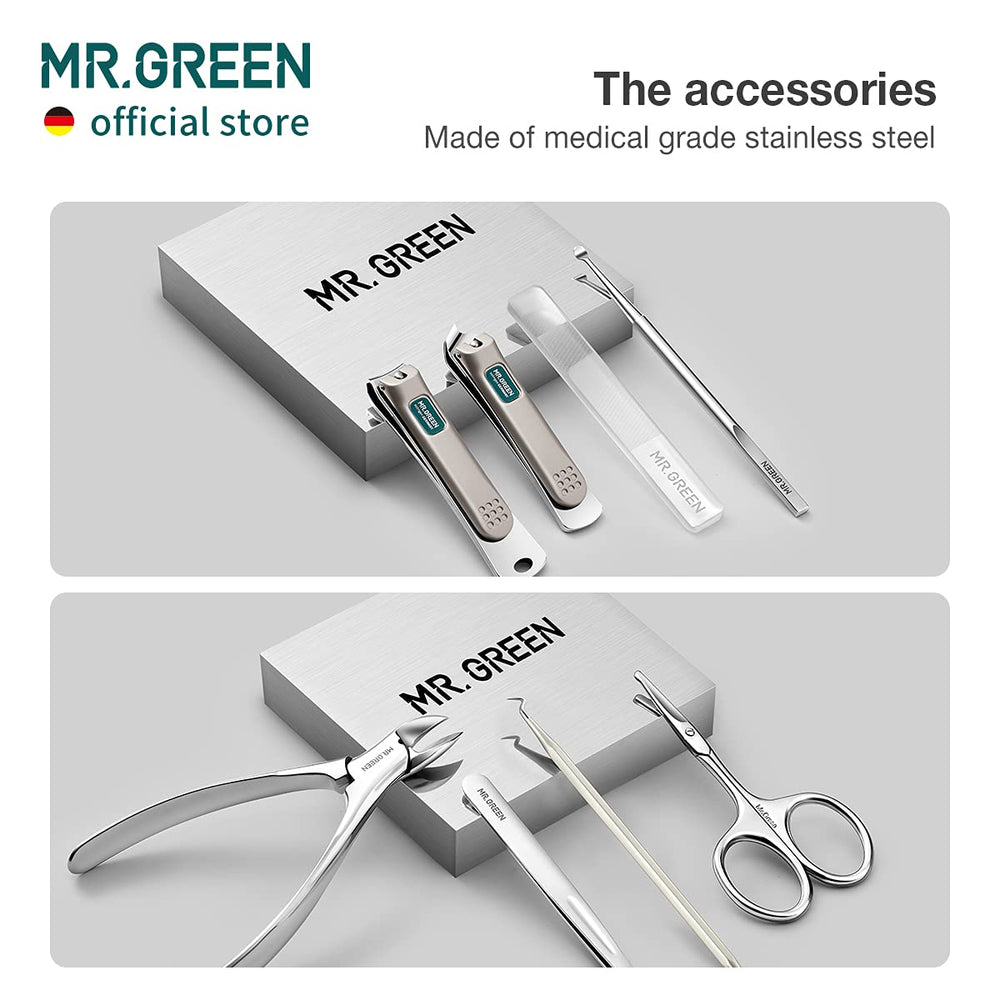 MR.GREEN tools inside case demonstrates travel-friendly organization.
