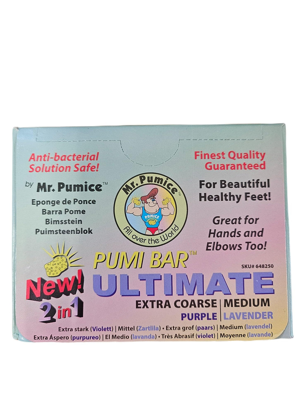 Mr. Pumice Ultimate PUMI Bar packaging display highlights kit contents.
