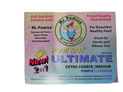 Mr. Pumice Ultimate PUMI Bar helps keep feet radiant and soft during grooming.