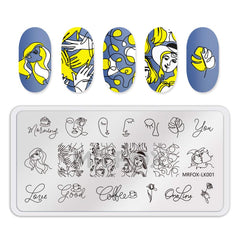 MR.FOX nail stamp template hot stamping for standout details.