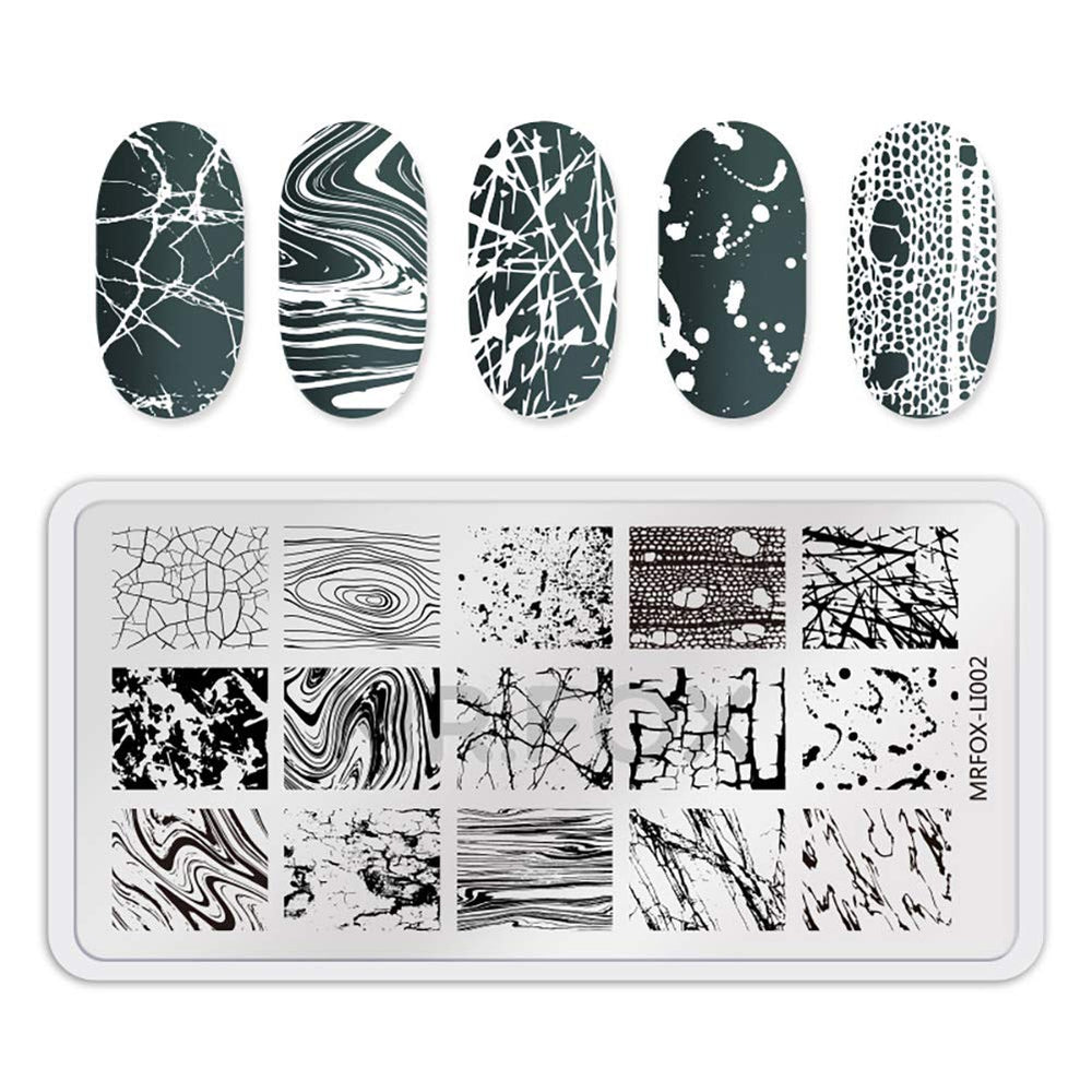 MR.FOX nail stamp template lace pattern for delicate intricate designs.