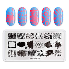 MR.FOX nail stamp template marble pattern for elegant marble effects.