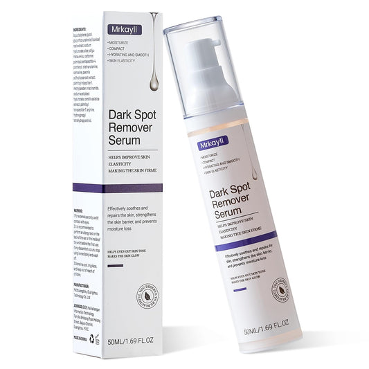 Mrkayll dark spot remover bottle close-up for smoother, even skin tone