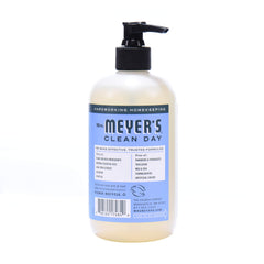 Mrs. Meyer's Bluebell hand soap lather demonstrates rich foam and gentle cleansing.