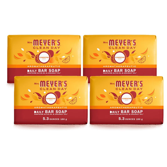 MRS. MEYER'S Clean Day Clementine bar soap with citrus aroma