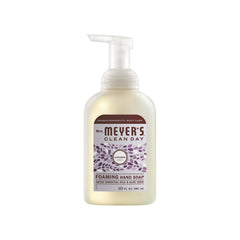 Close-up of Mrs. Meyer's Clean Day foaming hand soap pump for easy dispensing