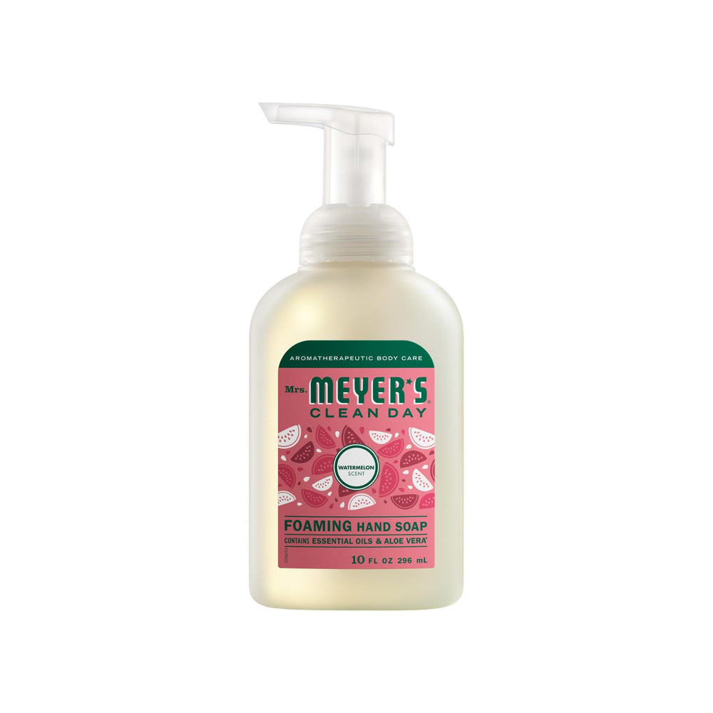 Mrs. Meyer's Clean Day Watermelon foaming hand soap bottle with summery fragrance