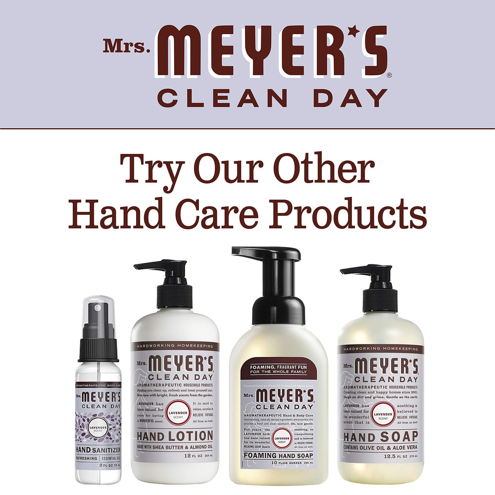 Mrs. Meyer's refill pack highlights cost savings and eco-friendly refill.