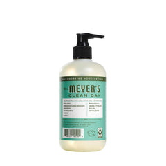 Mrs. Meyer's Clean Day label close-up highlights scent names and natural ingredients.