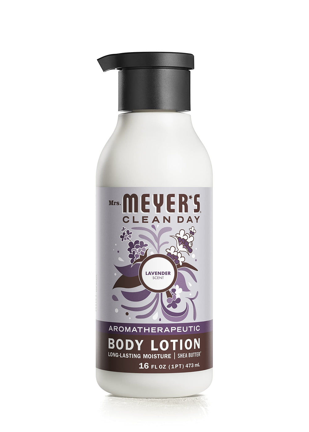 Mrs. Meyer's Clean Day Lavender bottle shows hydration-focused packaging for the lotion.